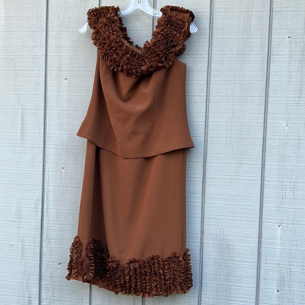 VINTAGE JUNNIE LEIGH DRESS SIZE 14 off the shoulder